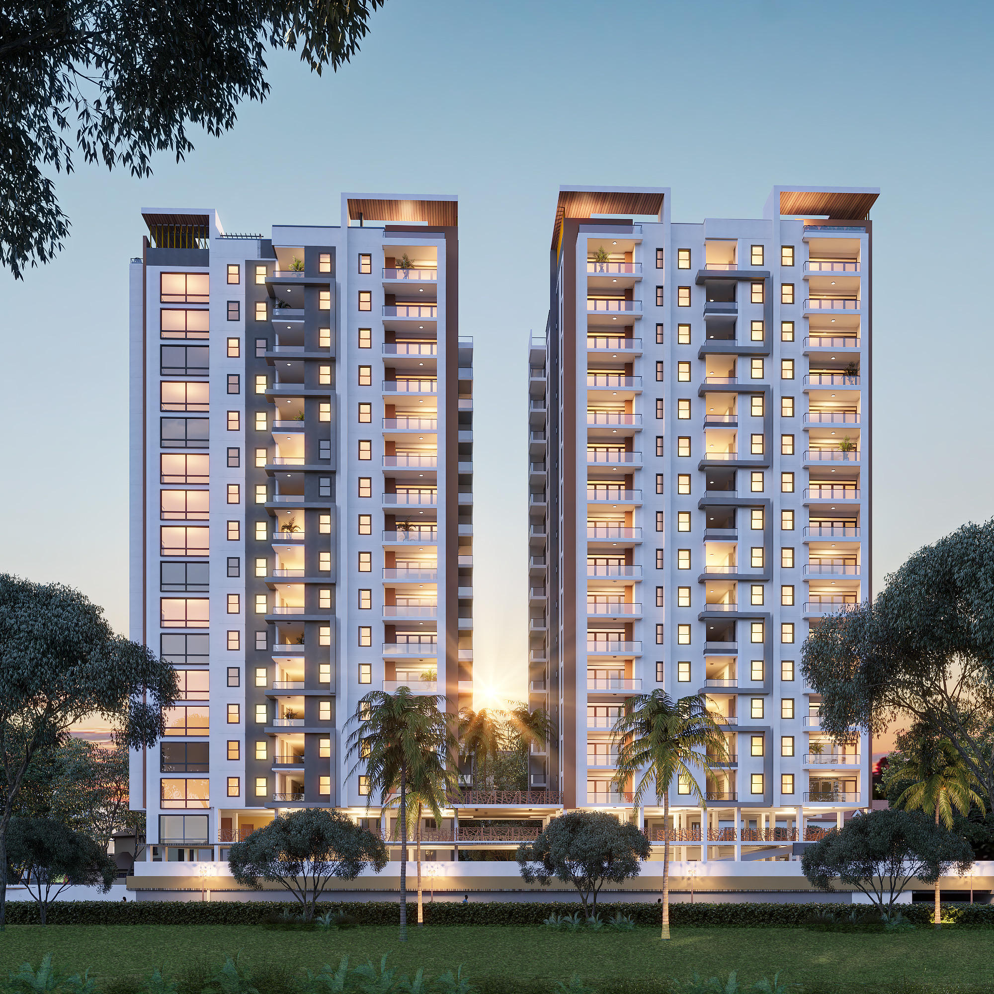 Exterior — Twin Towers